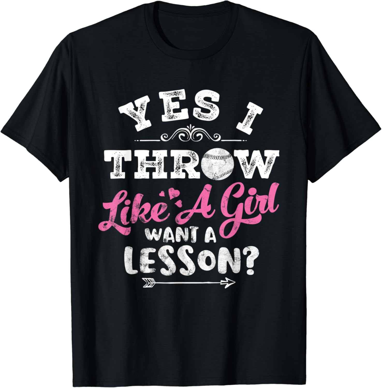 Yes I Throw Like A Girl Want A Lesson? Gift Softball Lovers